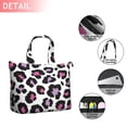 thumbnail image 2 of White and Pink Of Leopard Print Travel Tote Bags for Women Carry On,Large Weekender Bags for Women Travel,Multi Functional Duffle Bag for Work,Shopping,Sports, 2 of 5