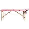 thumbnail image 4 of Patiojoy Portable Massage Table Adjustable Spa Bed Wooden Legs with Face Cradle & Carry Case Pink, 4 of 7