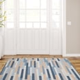 thumbnail image 3 of Linon Outdoor Washable Area Rug Collection, Ivory and Blue, 3' x 5', 3 of 7
