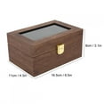thumbnail image 3 of Hermoso y delicado Organizador de Cajas de Relojes para Hombres, Caja de Reloj, Madera 3 Cuadrícula con Bloqueo Cuadrado Color Negro de Nogal Reloj, 3 of 7