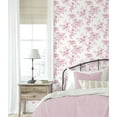 thumbnail image 5 of NextWall Pink Sketched Floral Peel and Stick Wallpaper, 5 of 8