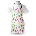 thumbnail image 4 of Flower Apron, Spring Inspired Sketch Art Style Daisy Blossoms and Dots in Lively Colors Fun Nature, Unisex Kitchen Bib with Adjustable Neck for Cooking Gardening, Adult Size, Multicolor, by Ambesonne, 4 of 4
