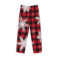 thumbnail image 4 of Daiia Snowflakes On A Buffalo Plaid Men's Sleep Pant with Pockets and Drawstring,Pajama Pants-X-Large, 4 of 9
