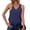 Deep Blue, variant on Womens Tank Casual V Neck Summer Spring Beach Vacation Tank Loose Fit Cute Fashion Sleeveless Tops Coral Color XXL