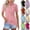 Watermelon Red, variant on HAJWOH Womens Polo Shirt Back To School Short Sleeve Collared Top Button Down Breathable Work Golf Tennis Basic Dressy Blouses