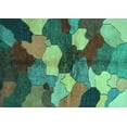 thumbnail image 1 of Ahgly Company Indoor Rectangle Abstract Turquoise Blue Modern Area Rugs, 4' x 6', 1 of 4