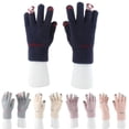 thumbnail image 4 of Fashion Windproof Cartoon Panda Cold-proof Warm Gloves Thickened Touch Screen Gloves Winter Gloves Cycling Gloves Knitted Gloves BLUE, 4 of 8