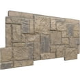 thumbnail image 6 of Ekena Millwork 49"W x 24 1/2"H x 1 1/4"D Castle Rock Stacked Stone, EverStone Faux Stone Siding Panel, Rockwall, 6 of 9