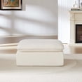 thumbnail image 3 of Miniyam 30" x 40" White Multi-Functional Ottoman | The Ultimate Flexible Piece to Complete Your L/U-Shape Sofa Configuration, 3 of 9