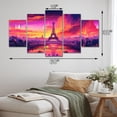 thumbnail image 4 of Designart "Futuristic Scenery of the Eiffel Tower in Paris I" Franch Metal Wall Décor Set, 4 of 5