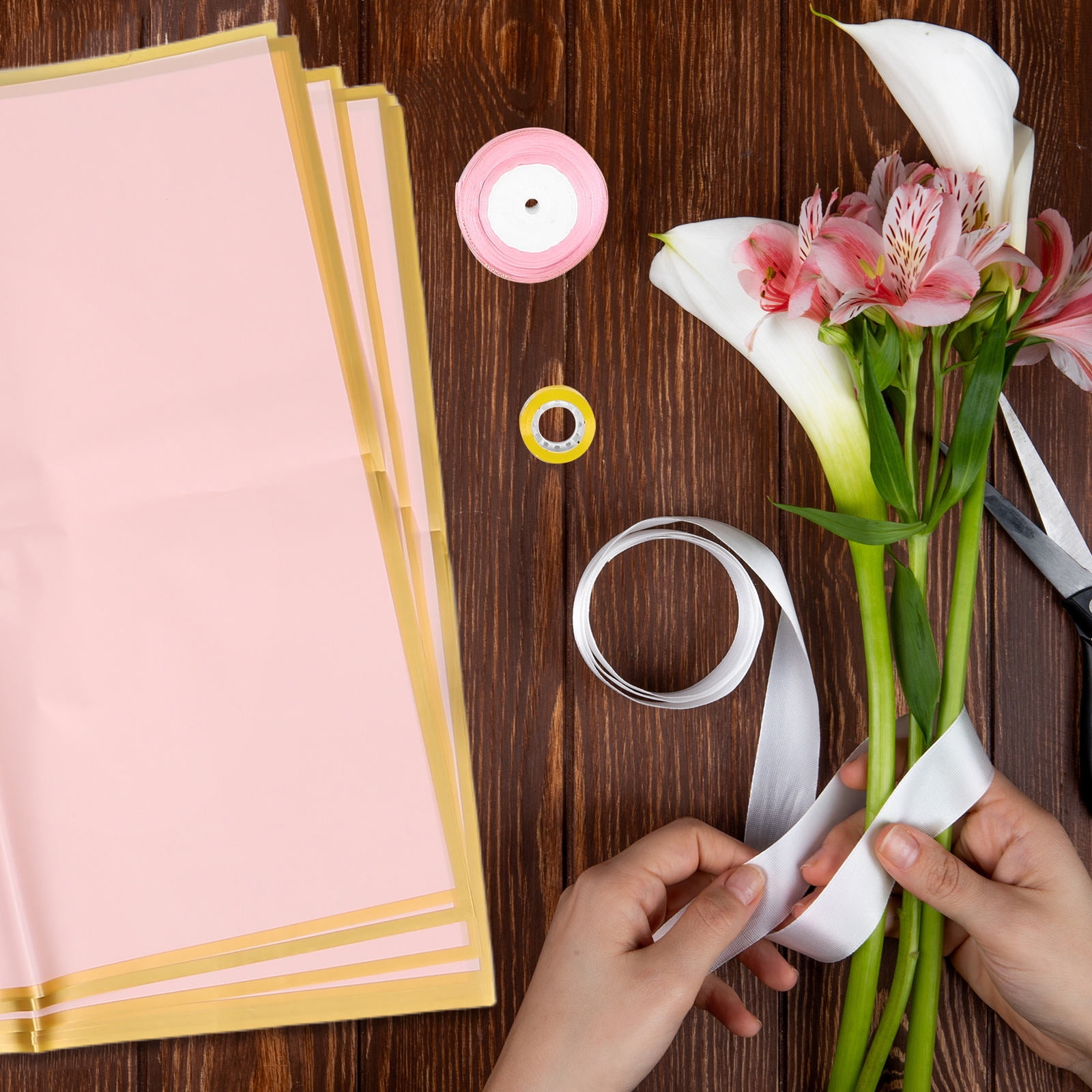 OUNONA Flower Bouquet Wrapping Paper for Floral Arrangements and Craft Projects, 1 Set