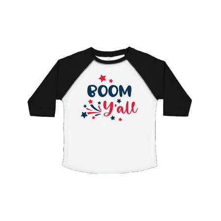 

Inktastic 4th of July Boom Y all with Red White and Blue Stars Gift Toddler Boy or Toddler Girl T-Shirt
