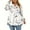 Flower White, variant on Women's Plus Size Tops Long Sleeve Henley V Neck Button Up Flowy T Shirts Tunic Loose Blouses