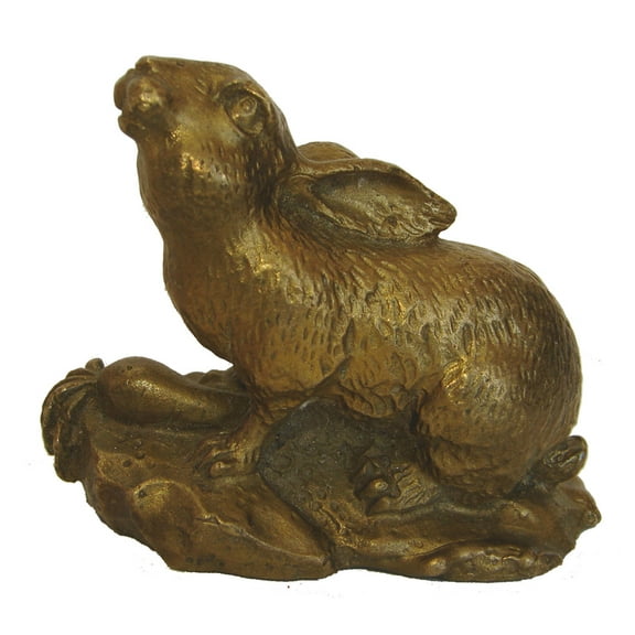Brass Metal Copper Rabbit Statue