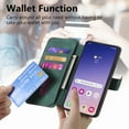 thumbnail image 5 of ELEHOLD Multi-Functional Wallet Case for Samsung Galaxy S23 FE,Magnetic Detachable Card Holders PU leather Case RFID Blocking Function Flip Shockproof Stand Cover Business Style for Women Men,Green, 5 of 10