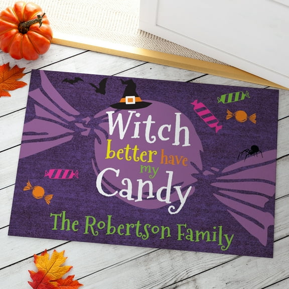 Witch Better Have My Candy Personalized Doormat