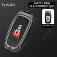 thumbnail image 2 of For Audi Q6 Key Cover Case A style 3 buttons Cover A4 A6 A7 A8 Q4 Zinc Alloy Leather Car Key Cover, 2 of 9