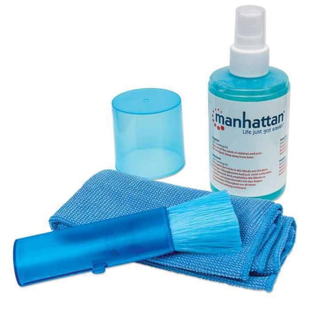 UPC: 0766623421027 | Manhattan LCD Cleaning Kit Alcohol-free  Includes Cleaning Solution  Brush and Microfiber Cloth  6.75 oz.