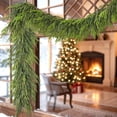 thumbnail image 2 of Real Touch Christmas Norfolk Pine Garland - 6ft Artificial Christmas Garland Fake Pine Needles Faux Green Garland for Fireplace,Table,Window,Stairs,Mante,Holiday Indoor Outdoor Xmas Decor(1PCS), 2 of 10