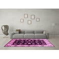 thumbnail image 3 of Ahgly Company Indoor Round Oriental Pink Traditional Area Rugs, 6' Round, 3 of 4