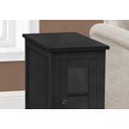thumbnail image 5 of Narrow Accent Table with Black Veneer, Storage, Bedroom & Living Room Use, 5 of 6