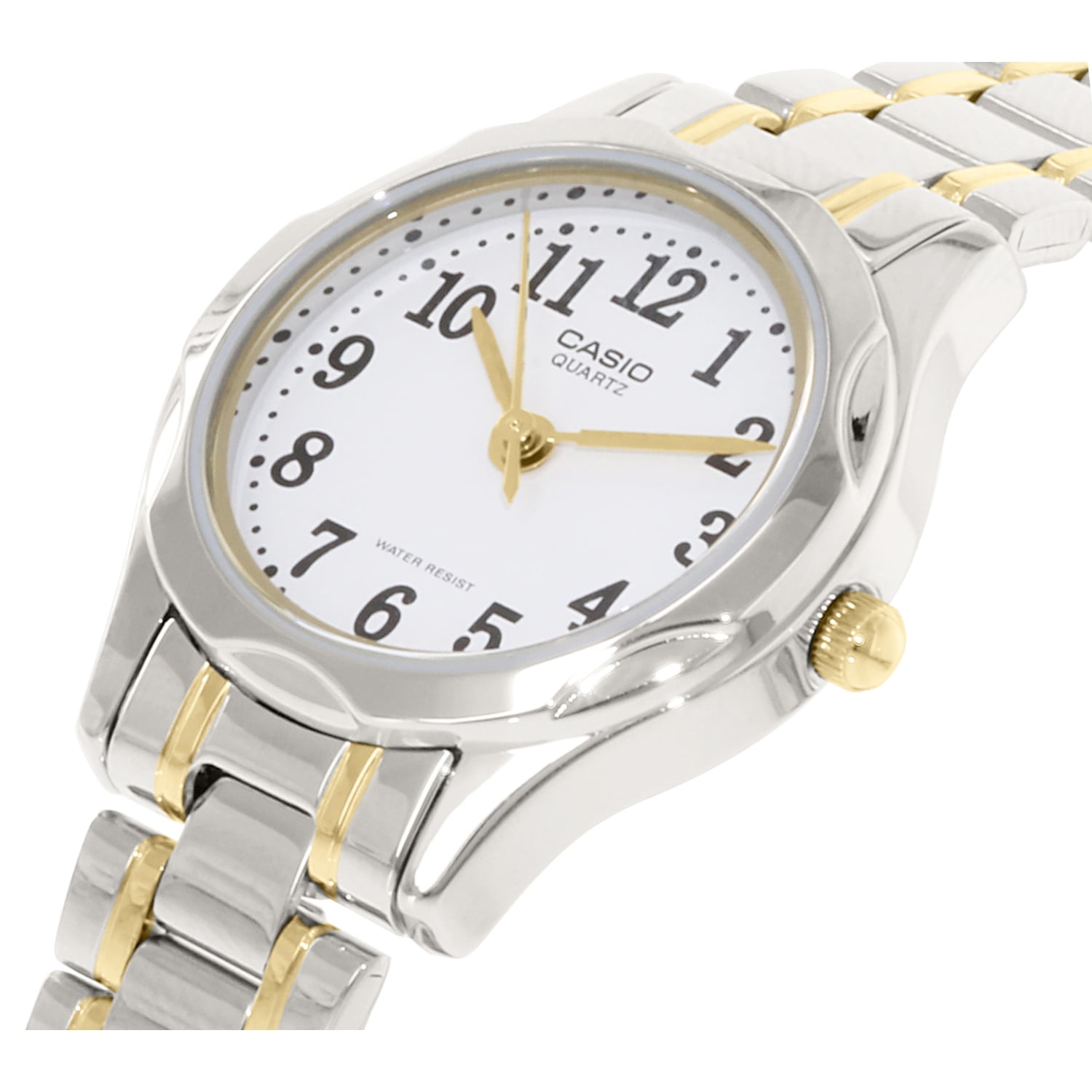 Casio Women's Classic Stainless Steel Silver/Gold Watch Quartz Mineral Crystal LTP-1275SG-7B