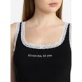 thumbnail image 3 of No Boundaries Lace Tank Top and Capri Pants Sleep Set, 2-Piece, Women's XXS-3X, 3 of 4