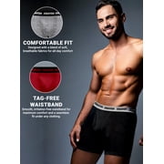 Starter Mens and Big Men’s Stretch Cotton Boxer Briefs, 6-Pack, Sizes S-5X