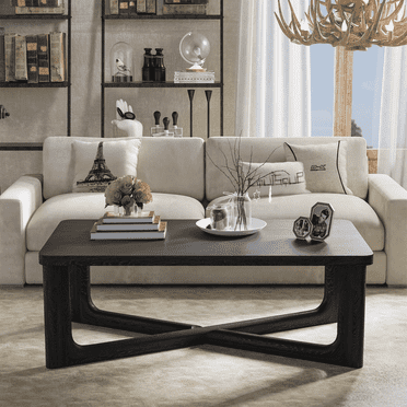 Dovelina 55” Rectangular Coffee Table, Black