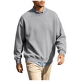 thumbnail image 5 of Enjoytime Crewneck Sweatshirt Mens Casual Long Sleeve Fleece Sweatshirts Fall Winter Lightweight Pullover Tops, 5 of 6