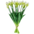 thumbnail image 3 of Northlight Real Touch™ White and Green Artificial Tulip Floral Bundles, Set of 6 - 18", 3 of 8