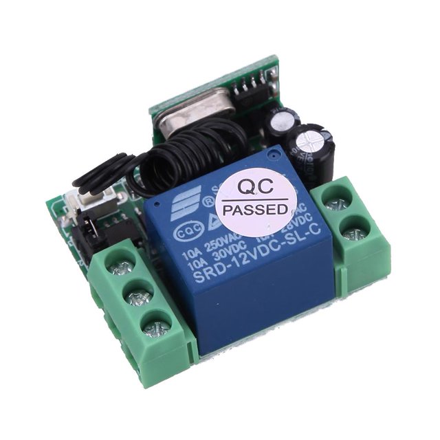 Control Inalámbrico Cable de datos Interruptor de control remoto inalámbrico DC12V 10A 433MHz Transmisor con receptor