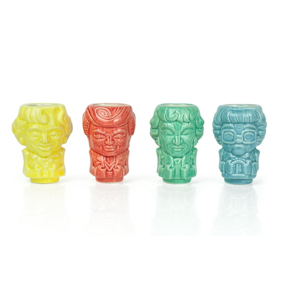 Geeki Tikis The Golden Girls Ceramic 2 Ounce Muglet Mini 3 Inch Glasses Set Of 4 Toynk Exclusive