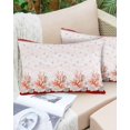 thumbnail image 6 of Red Coastal Shell Throw Pillow Cover 24 x 36 Inch Decorative Pillow Cover Nautical Seahorse Coral Stripes Lumbar Pillowcase Seasonal Rectangle Cushion Case for Couch Sofa Bed Living Room, 6 of 7