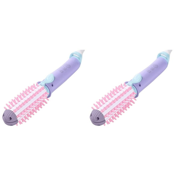 (2-Pack) Rinsvye Electric Hair Styler Curler Mens Beard Straightener Curling Irons Dryers Travel Beach Wave Curler Hair Straightener Ceramic Hair Go Sleek Curler Hot Brush