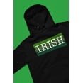 thumbnail image 5 of St Patricks Day Distressed Irish Typeset Mens Pullover Hoodie, 5 of 5
