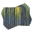 thumbnail image 1 of Ambesonne Forest Place Mats Set of 4, Autumn Woodland Nature, Standard Size, Grey Green, 1 of 6