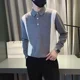 thumbnail image 4 of Suéteres de punto para hombre, ropa de hombre negra empalmada, jerseys con cuello, tendencia de negocios 2024, talla grande, holgados, diseñador de lujo, Sheap, 4 of 5