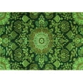 thumbnail image 1 of Ahgly Company Indoor Rectangle Medallion Green Traditional Area Rugs, 2' x 3', 1 of 1