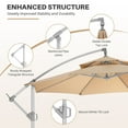 thumbnail image 6 of Bigleap 2 Tiers 10ft Offset Umbrella Cantilever Patio Hanging Umbrella Outdoor Market Umbrella,Beige, 6 of 9
