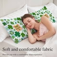 thumbnail image 5 of St. Patrick's Day Body Pillow Covers 20"x60", Green Lucky Shamrock Leaves Cloud Blue Soft Brushed Microfiber Breathable Throw Pillow Covers, Decorative Pillowcase with Zipper for Couch Sofa Bedroom, 5 of 9