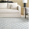 thumbnail image 2 of SAFAVIEH Martha Stewart Chelsea Checkered Area Rug, Light Blue/Ivory, 6' x 9', 2 of 8