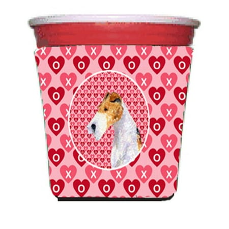 

Fox Terrier Red Solo Cup bottle sleeve Hugger - 16 To 22 oz.