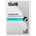 thumbnail image 1 of Americanflat 12x18 Poster Frame with Polished Plexiglass - Streamline Collection - Thin Border Picture Frame for Wall Display - Hanging Hardware Included - White, 1 of 5