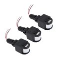 thumbnail image 3 of 3 Pcs Black Motion Detectors Motion Sensor Light Switch Outdoor Pir Direct Current 12V Motion Sensor, 3 of 5