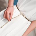 thumbnail image 3 of Women Fashion Imitation Pearl Waist Chain Female Olivet Thin Belts Ladies Dress Accessories, 3 of 5
