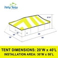 thumbnail image 6 of Party Tents Direct Weekender Outdoor Canopy Pole Tent, Yellow, 20 ft x 40 ft, 6 of 8