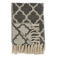 thumbnail image 3 of Saro Lifestyle Cotton Throw Blanket with Moroccan Tile Design Grey, 3 of 5
