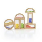 Guidecraft Guidecraft Rainbow Blocks Crystal Bead: Kids Educational and Learning Building Toys - Preschool Stacking Blocks, Multi-colored Sensory Block Play Set for Toddlers