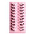 thumbnail image 1 of 10 Paires de Demi-Cils Naturels Courts en Faux Vison Faux Cils, 1 of 5